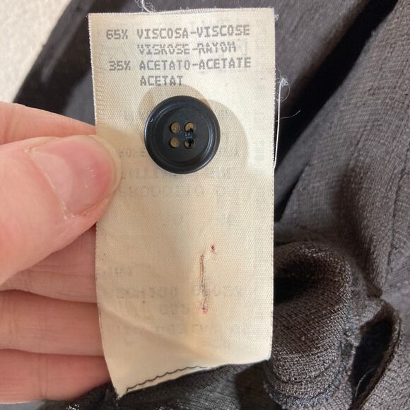 Emporio Armani Blazer Women's 4 (40 Italy) Br Textured 3 Button Cropped - Picture 6 of 8